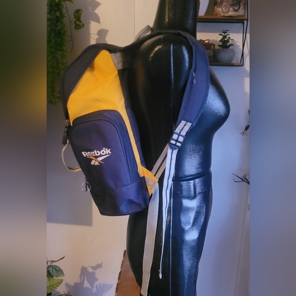 Reebok Blue and Yellow Nylon Backpack - Picture 2 of 5
